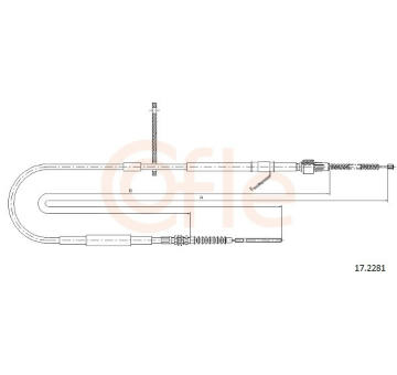 Tažné lanko, parkovací brzda COFLE 17.2281