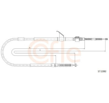 Tažné lanko, parkovací brzda COFLE 17.2282