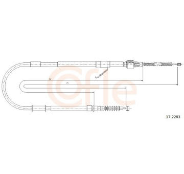 Tažné lanko, parkovací brzda COFLE 17.2283