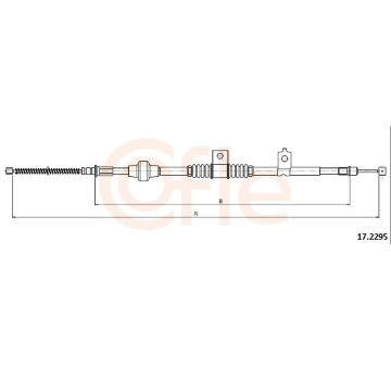 żażné lanko parkovacej brzdy COFLE 17.2295