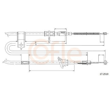Tažné lanko, parkovací brzda COFLE 17.2510
