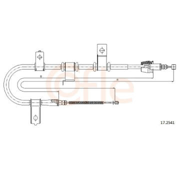 Tažné lanko, parkovací brzda COFLE 17.2541