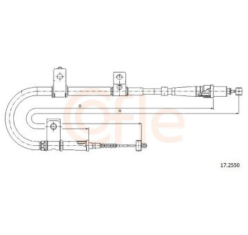 Tažné lanko, parkovací brzda COFLE 17.2550