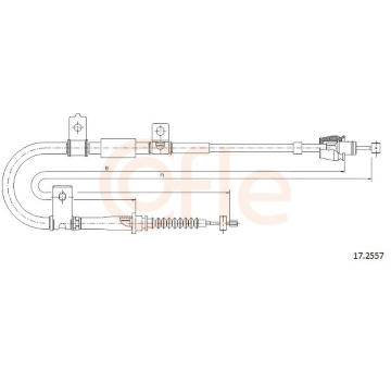 żażné lanko parkovacej brzdy COFLE 17.2557
