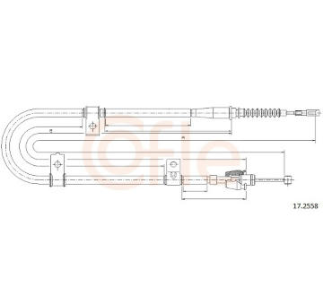 Tažné lanko, parkovací brzda COFLE 17.2558