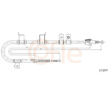 Tažné lanko, parkovací brzda COFLE 17.2577