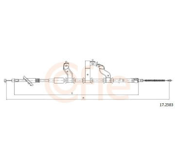 żażné lanko parkovacej brzdy COFLE 17.2583
