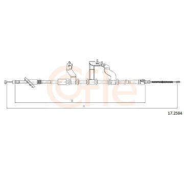 Tažné lanko, parkovací brzda COFLE 17.2584