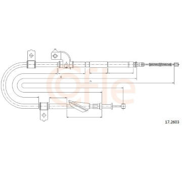 żażné lanko parkovacej brzdy COFLE 17.2603