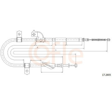 Tažné lanko, parkovací brzda COFLE 17.2605