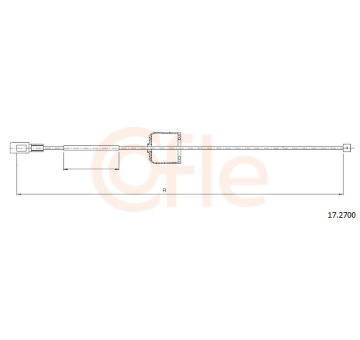 żażné lanko parkovacej brzdy COFLE 17.2700