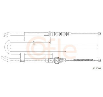 żażné lanko parkovacej brzdy COFLE 17.2706