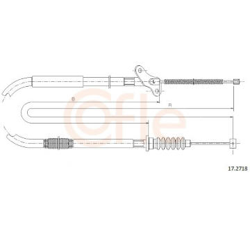 Tažné lanko, parkovací brzda COFLE 17.2718