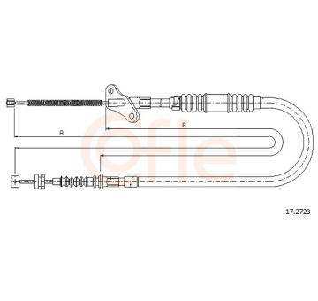 Tažné lanko, parkovací brzda COFLE 17.2723