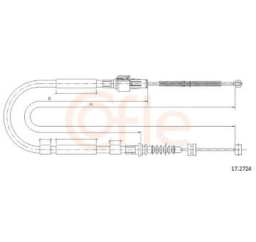 żażné lanko parkovacej brzdy COFLE 17.2724