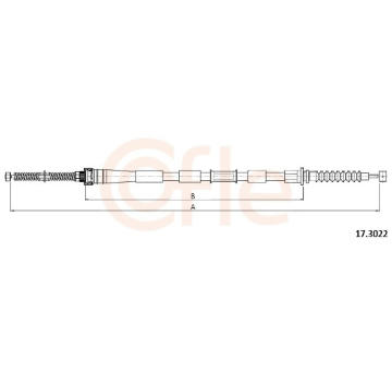 Tažné lanko, parkovací brzda COFLE 92.17.3022