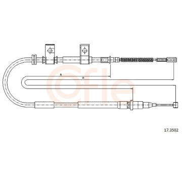 żażné lanko parkovacej brzdy COFLE 17.3502