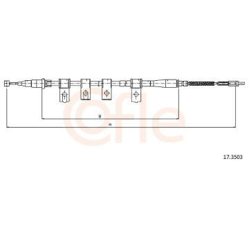 żażné lanko parkovacej brzdy COFLE 17.3503