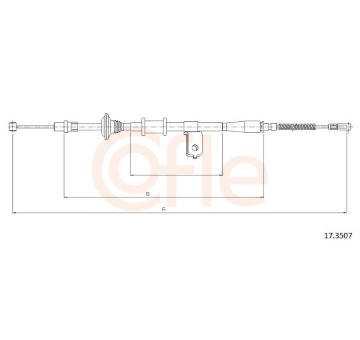 Tažné lanko, parkovací brzda COFLE 17.3507