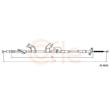 żażné lanko parkovacej brzdy COFLE 17.4115