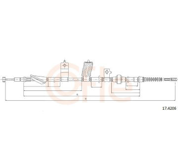 Tažné lanko, parkovací brzda COFLE 17.4206