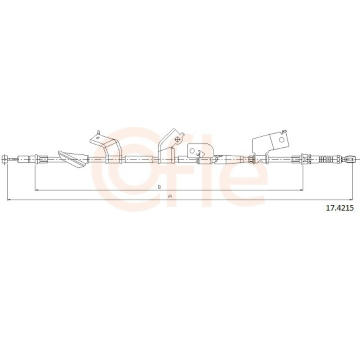 Tažné lanko, parkovací brzda COFLE 17.4215