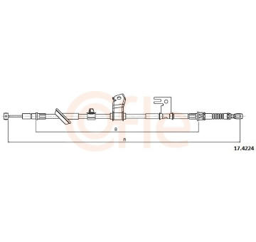 Tažné lanko, parkovací brzda COFLE 17.4224