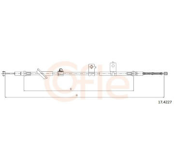 Tažné lanko, parkovací brzda COFLE 17.4227