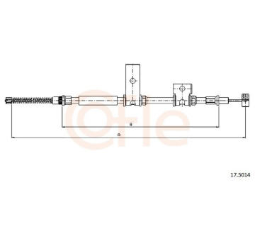 Tažné lanko, parkovací brzda COFLE 17.5014