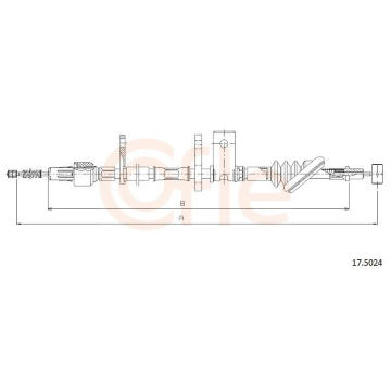 żażné lanko parkovacej brzdy COFLE 17.5024