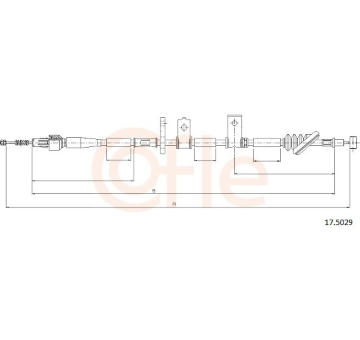 Tažné lanko, parkovací brzda COFLE 17.5029