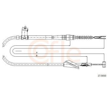 żażné lanko parkovacej brzdy COFLE 17.5033