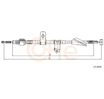 żażné lanko parkovacej brzdy COFLE 17.5035