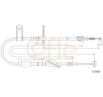 Tažné lanko, parkovací brzda COFLE 17.5042