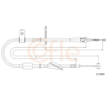 Tažné lanko, parkovací brzda COFLE 17.5043