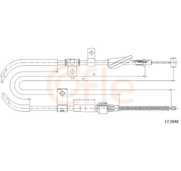 Tažné lanko, parkovací brzda COFLE 17.5048