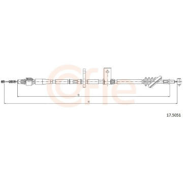 Tažné lanko, parkovací brzda COFLE 17.5051