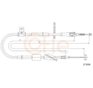 Tažné lanko, parkovací brzda COFLE 17.5056