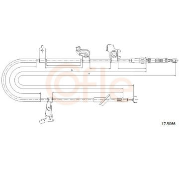 Tažné lanko, parkovací brzda COFLE 17.5066