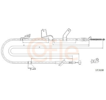 Tažné lanko, parkovací brzda COFLE 17.5130