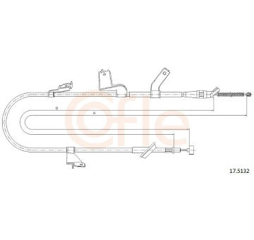 Tažné lanko, parkovací brzda COFLE 17.5132