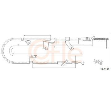 Tažné lanko, parkovací brzda COFLE 17.5133