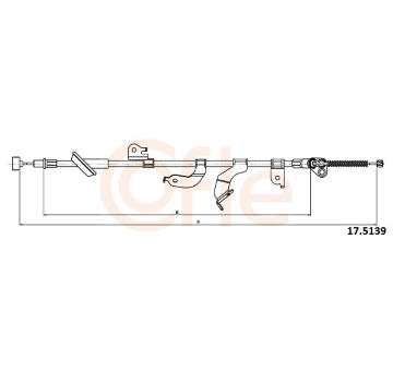 Tažné lanko, parkovací brzda COFLE 17.5139