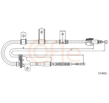 Tažné lanko, parkovací brzda COFLE 17.6021