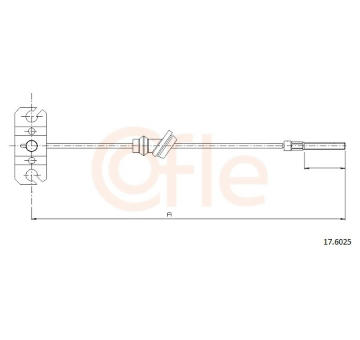 Tažné lanko, parkovací brzda COFLE 17.6025