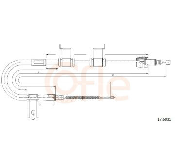 Tažné lanko, parkovací brzda COFLE 17.6035