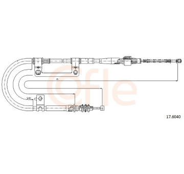 Tažné lanko, parkovací brzda COFLE 17.6040