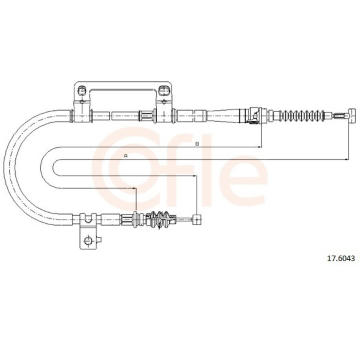 Tažné lanko, parkovací brzda COFLE 17.6043