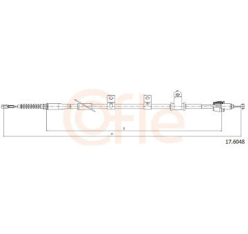 Tažné lanko, parkovací brzda COFLE 17.6048