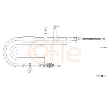 żażné lanko parkovacej brzdy COFLE 17.6057
